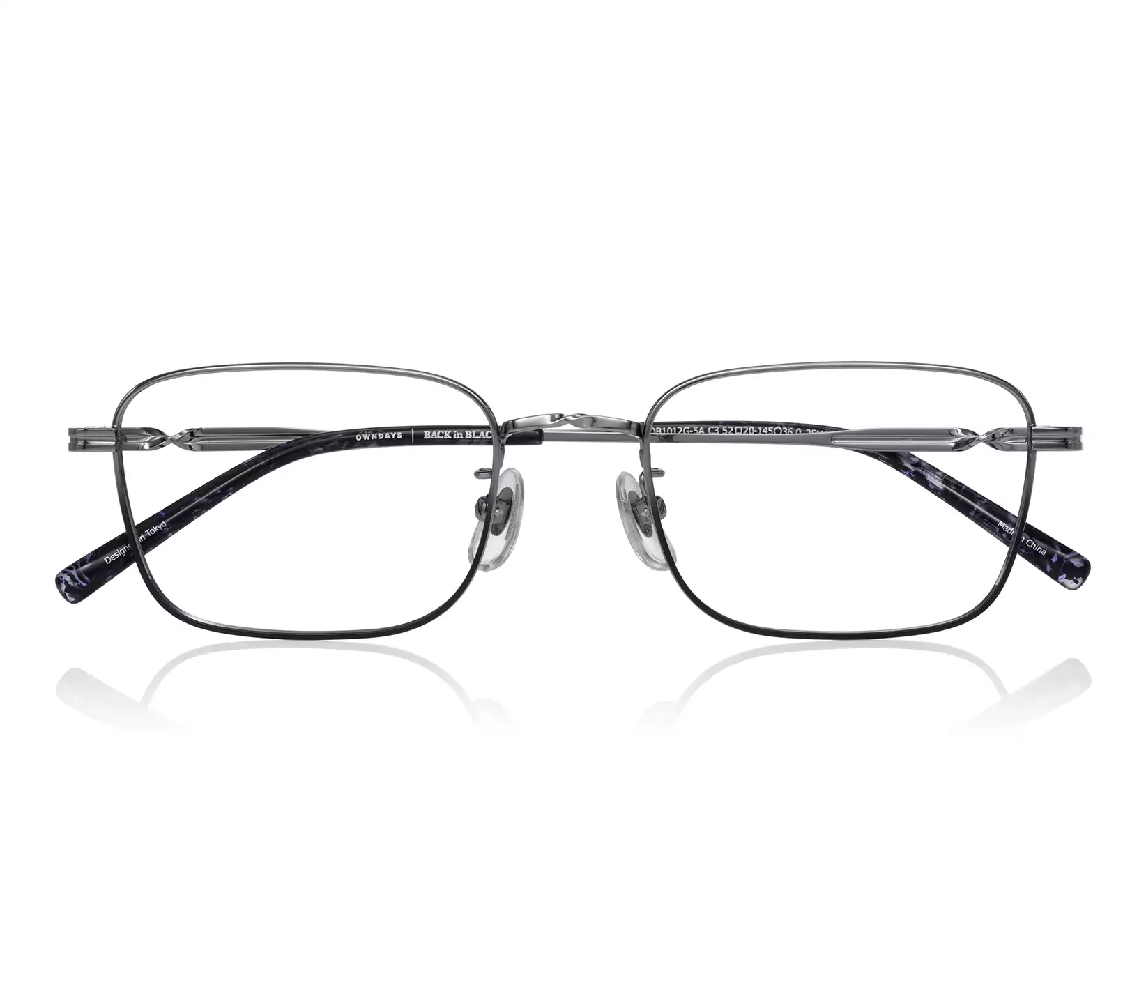 Eyeglasses BACK in BLACK OB1012G-5A  Silver Halftone 