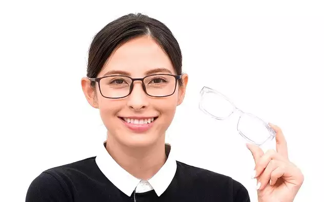 Eyeglasses OWNDAYS 花粉 2WAY GUARD PG2014T-1S  ブラック 