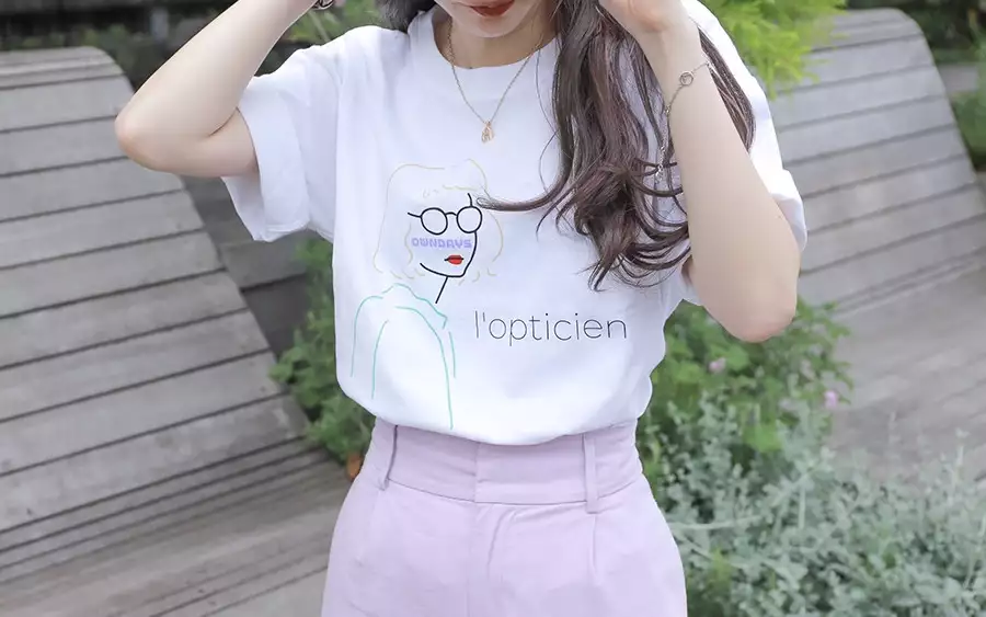 Cloth OWNDAYS Oversized-pullover-design-T-shirt White