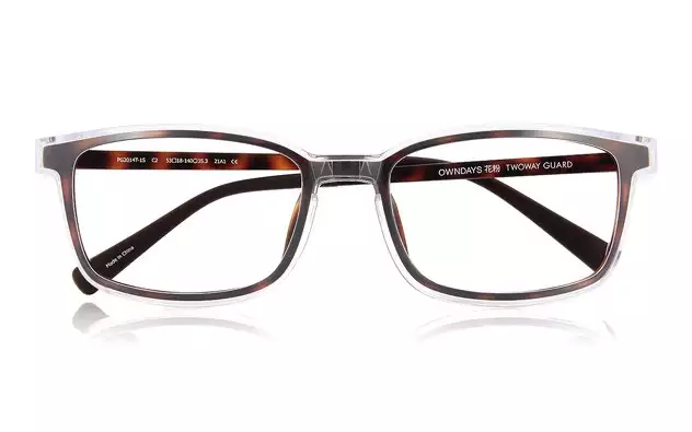 Eyeglasses OWNDAYS 花粉 2WAY GUARD PG2014T-1S  ブラウンデミ 