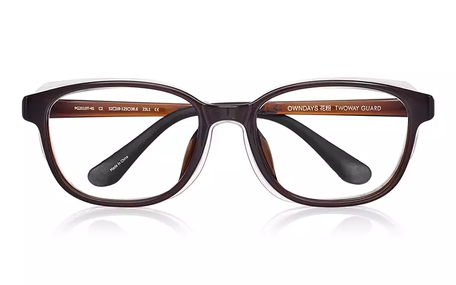 Eyeglasses OWNDAYS 花粉 2WAY GUARD PG2019T-4S  Clear Brown 