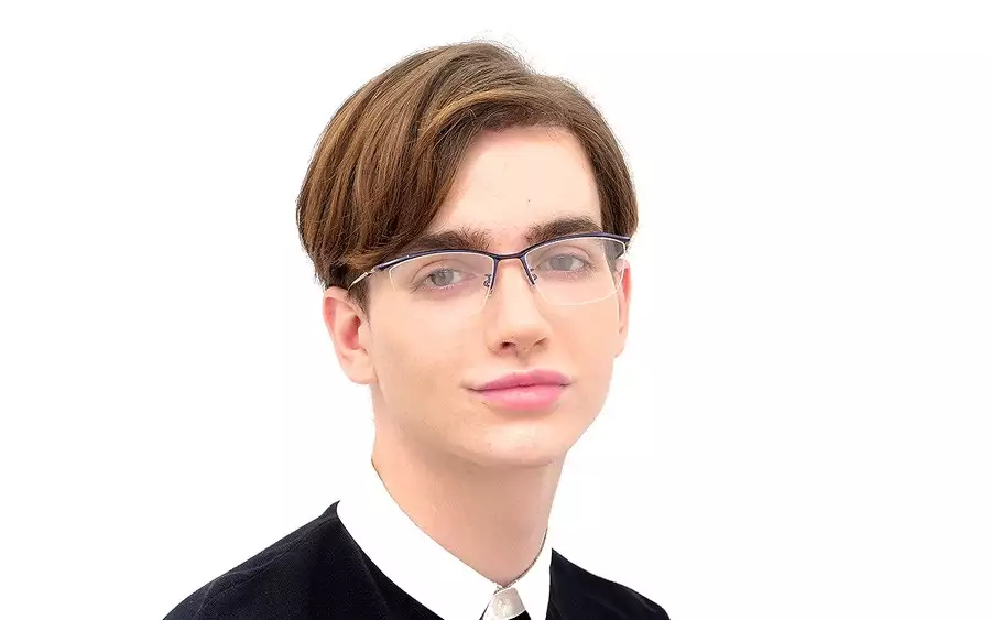 Eyeglasses K.moriyama KM1145T-1S  ネイビー 