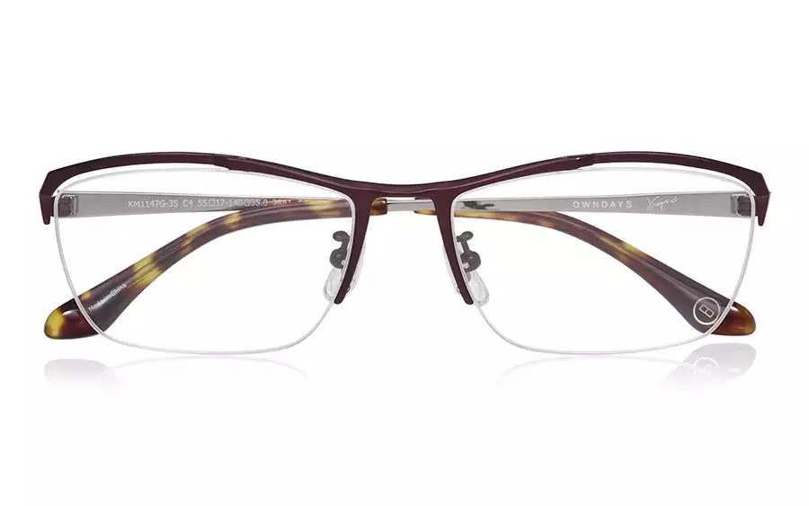 Eyeglasses K.moriyama KM1147G-3S  Red 
