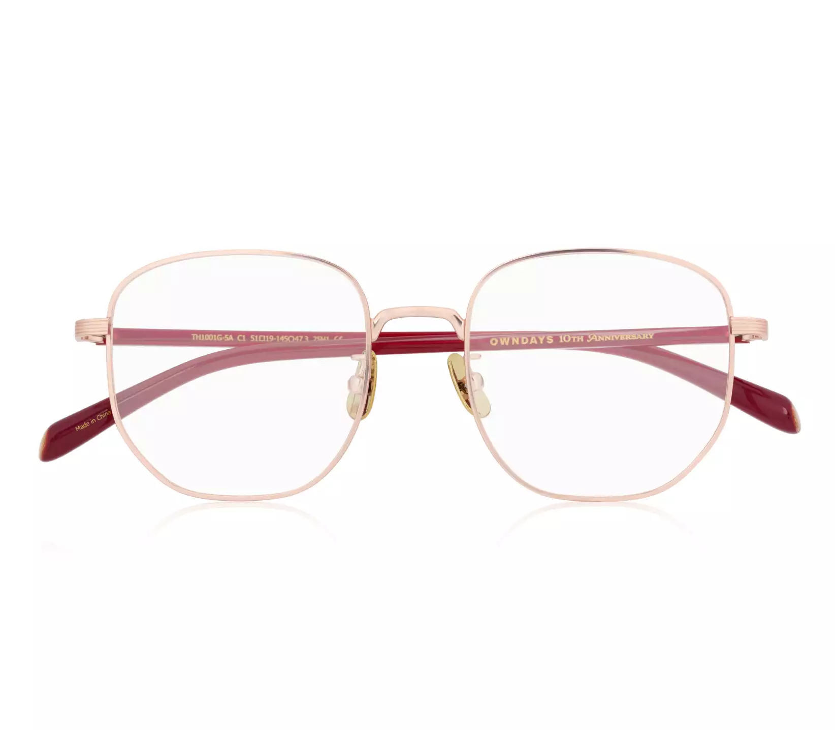 Eyeglasses OWNDAYS 10th ANNIVERSARY TH1001G-5A  Pink Gold 