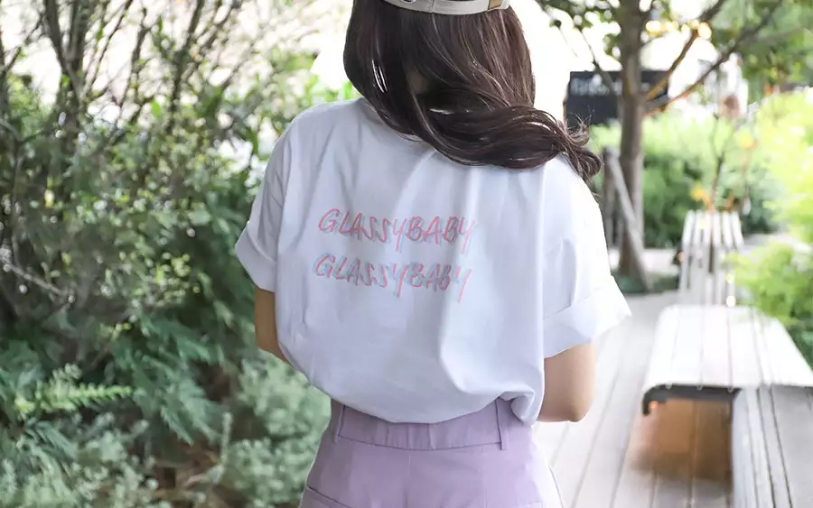 Cloth OWNDAYS Oversized-crew-neck-T-shirt  ホワイト 