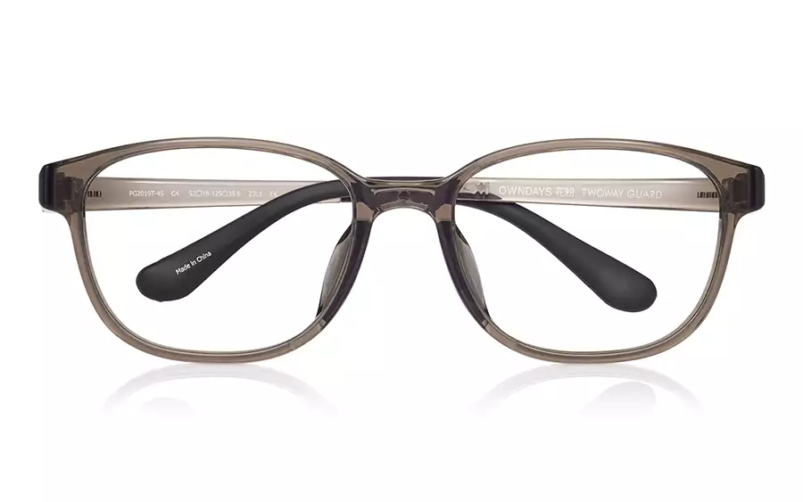Eyeglasses OWNDAYS 花粉 2WAY GUARD PG2019T-4S  ライトブラウン 