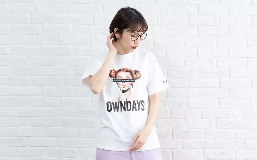 Cloth OWNDAYS OWNDAYS-T-shirt-Model-WH  ホワイト 
