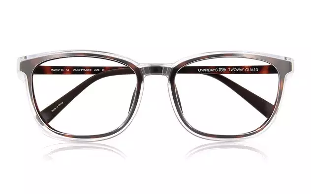 Eyeglasses OWNDAYS 花粉 2WAY GUARD PG2015T-1S  ブラウンデミ 