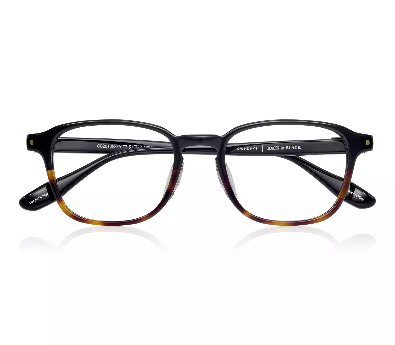 Eyeglasses BACK in BLACK OB2018G-5A  Black Halftone 