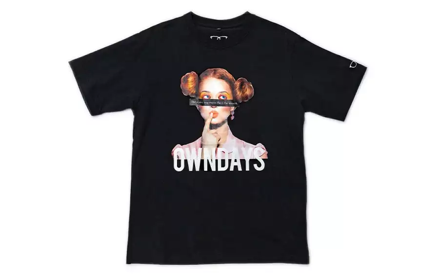 Cloth OWNDAYS OWNDAYS-T-shirt-Model-BK  ブラック 