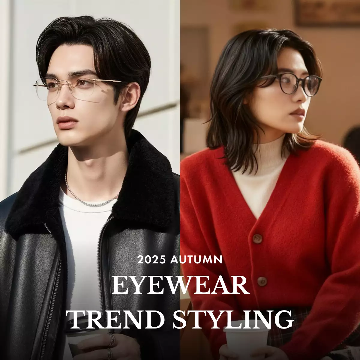 2025年 秋のトレンドメガネコーデ